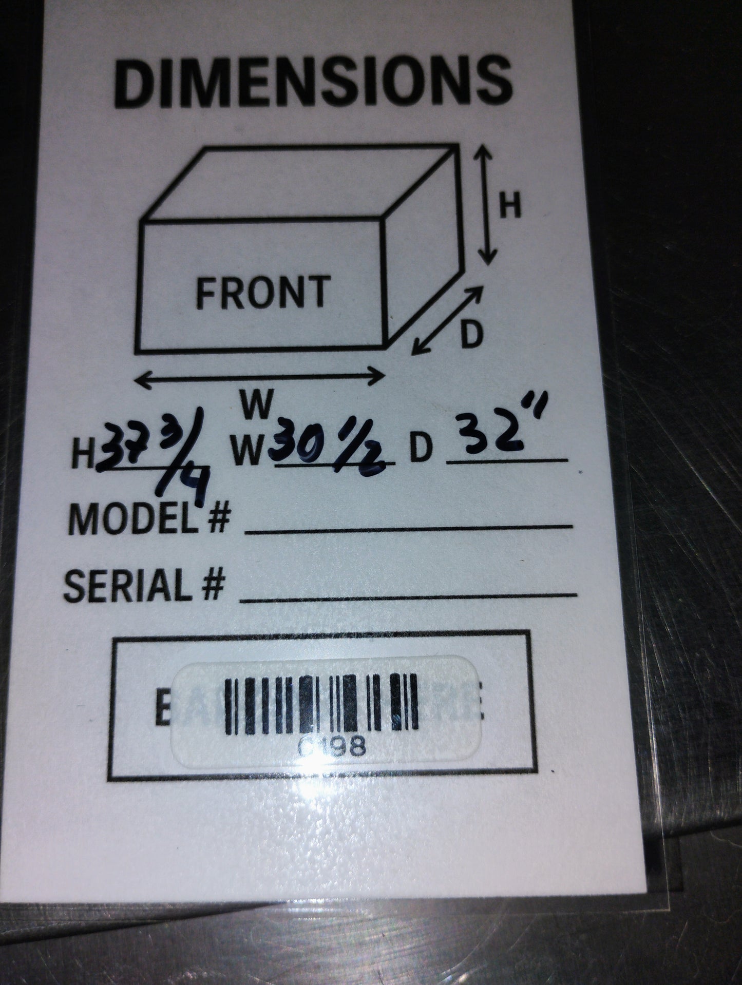 COMMERICAL REFRIGERATOR BBC8J