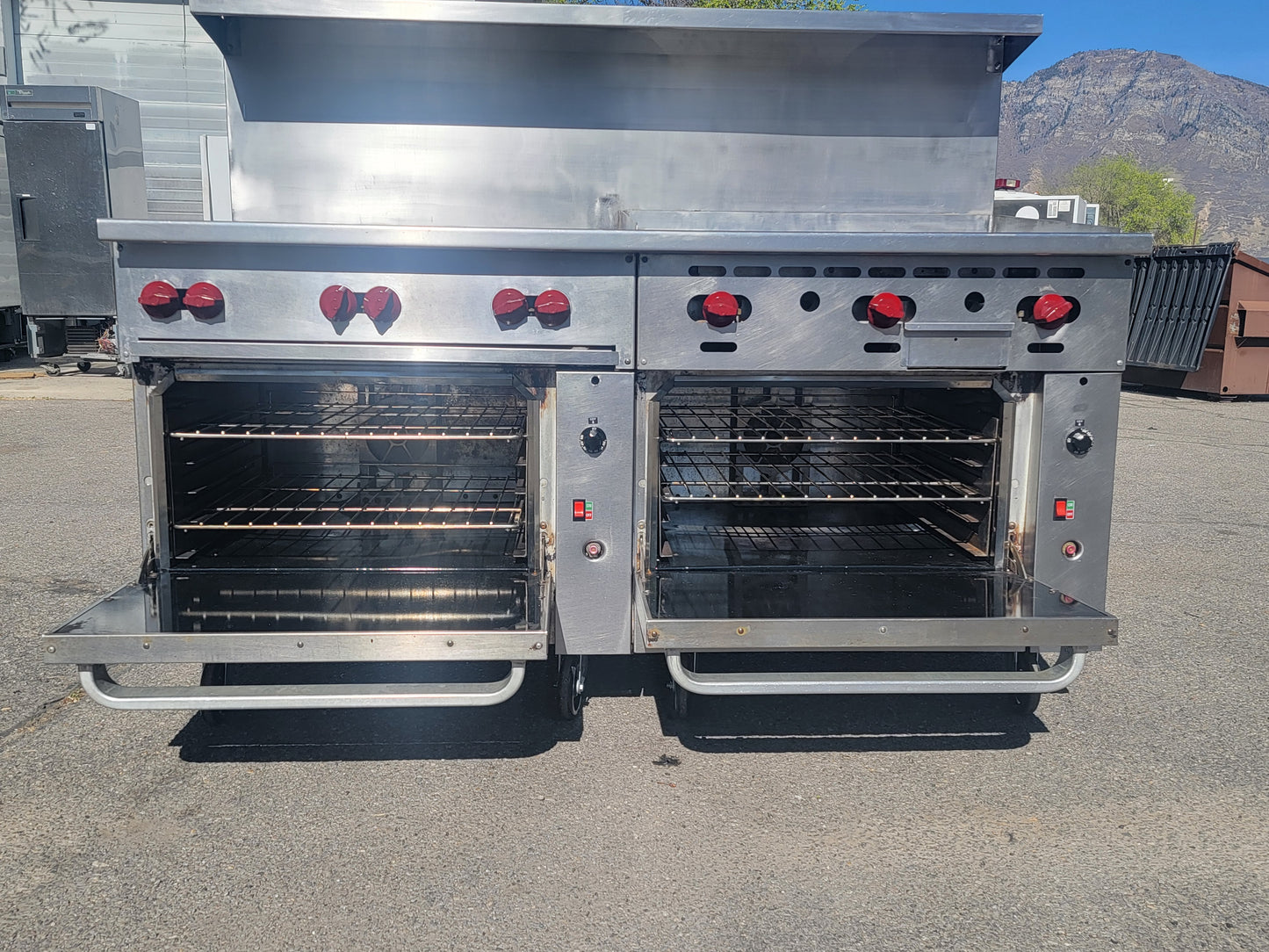 Vulcan 72” Commercial Gas Range 6 Burner Griddle DOUBLE Convection Oven 72CC-6B36GN