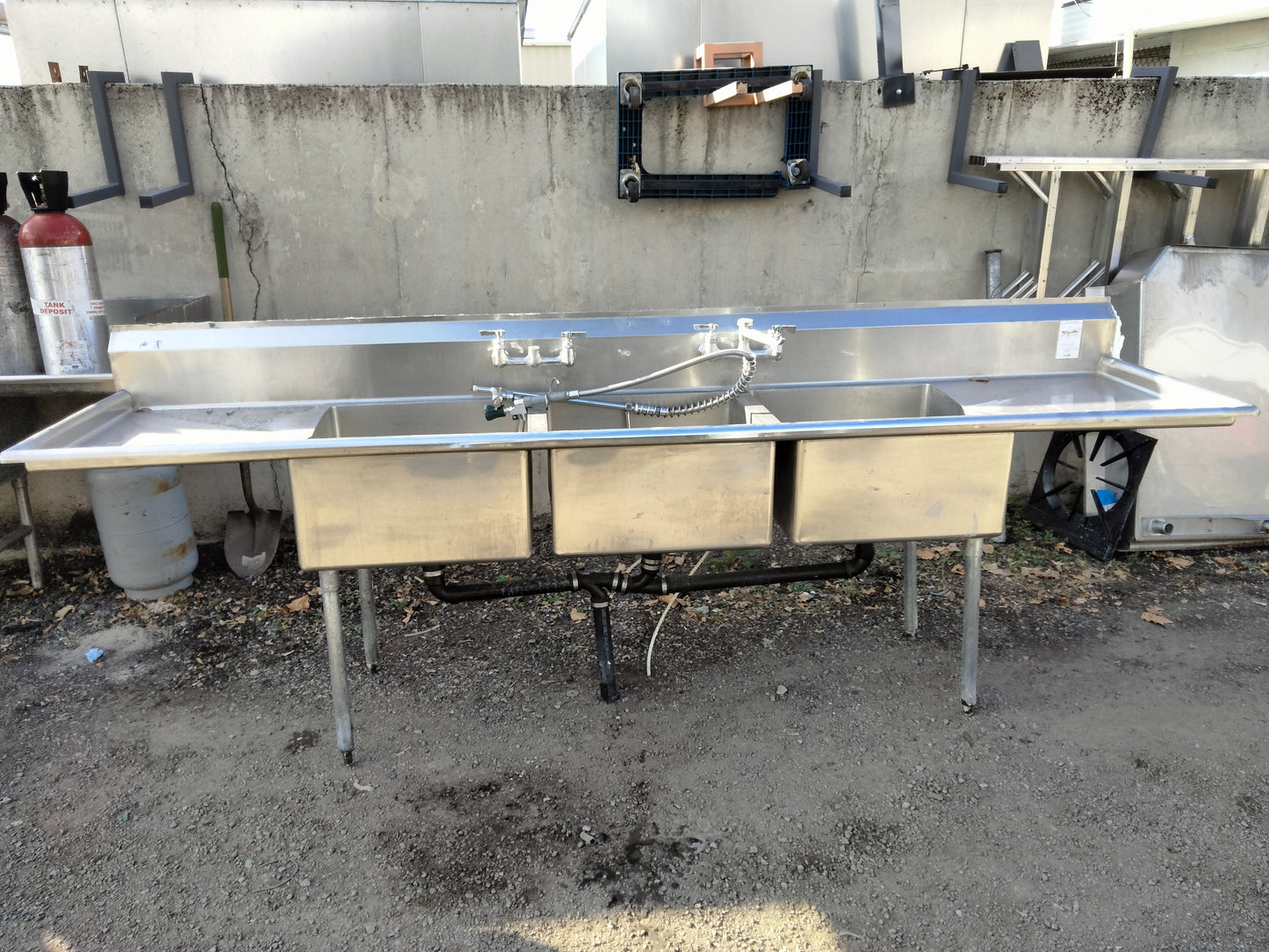 3 compartment commercial sink