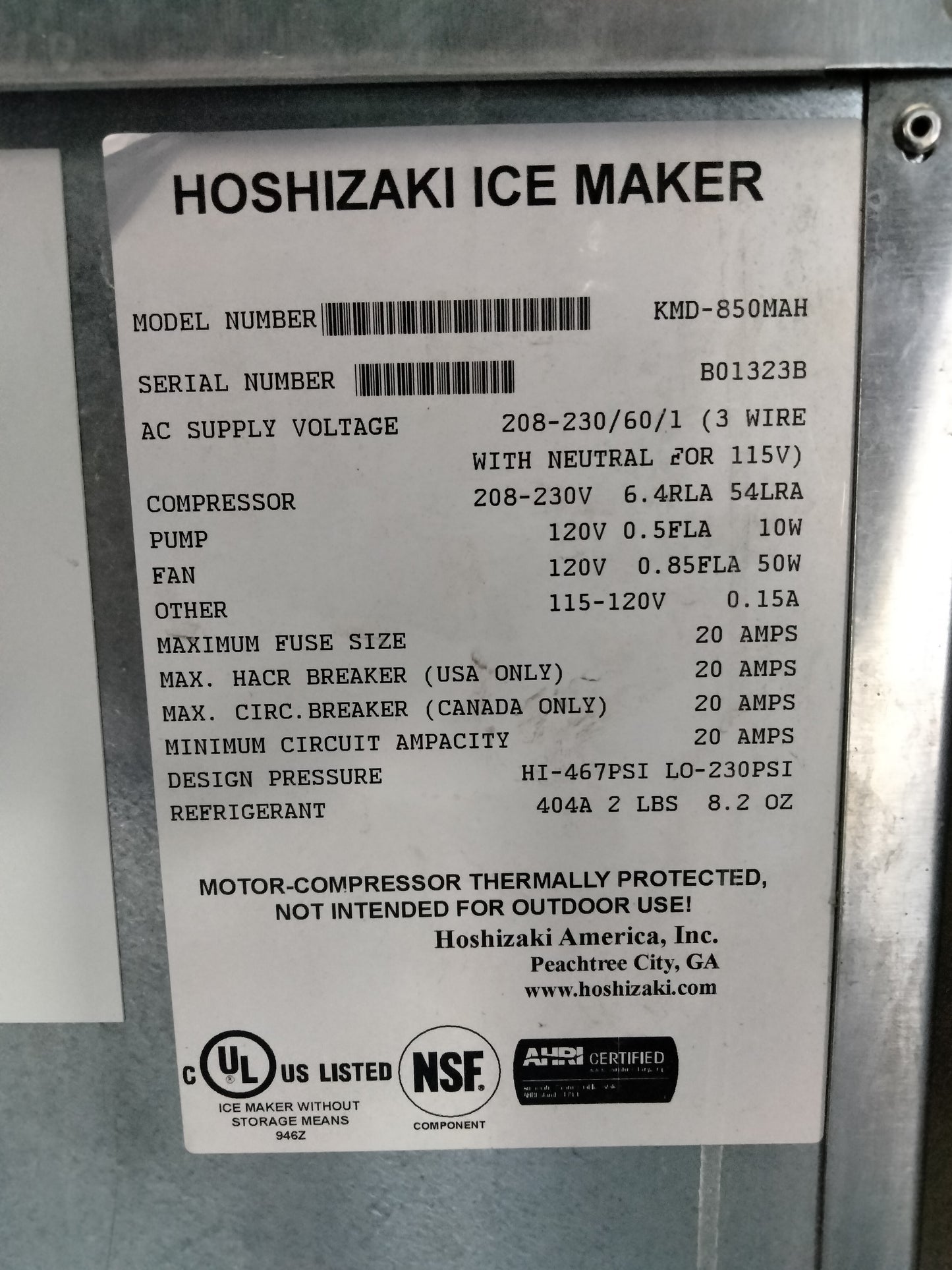 Hoshizaki Ice Maker
