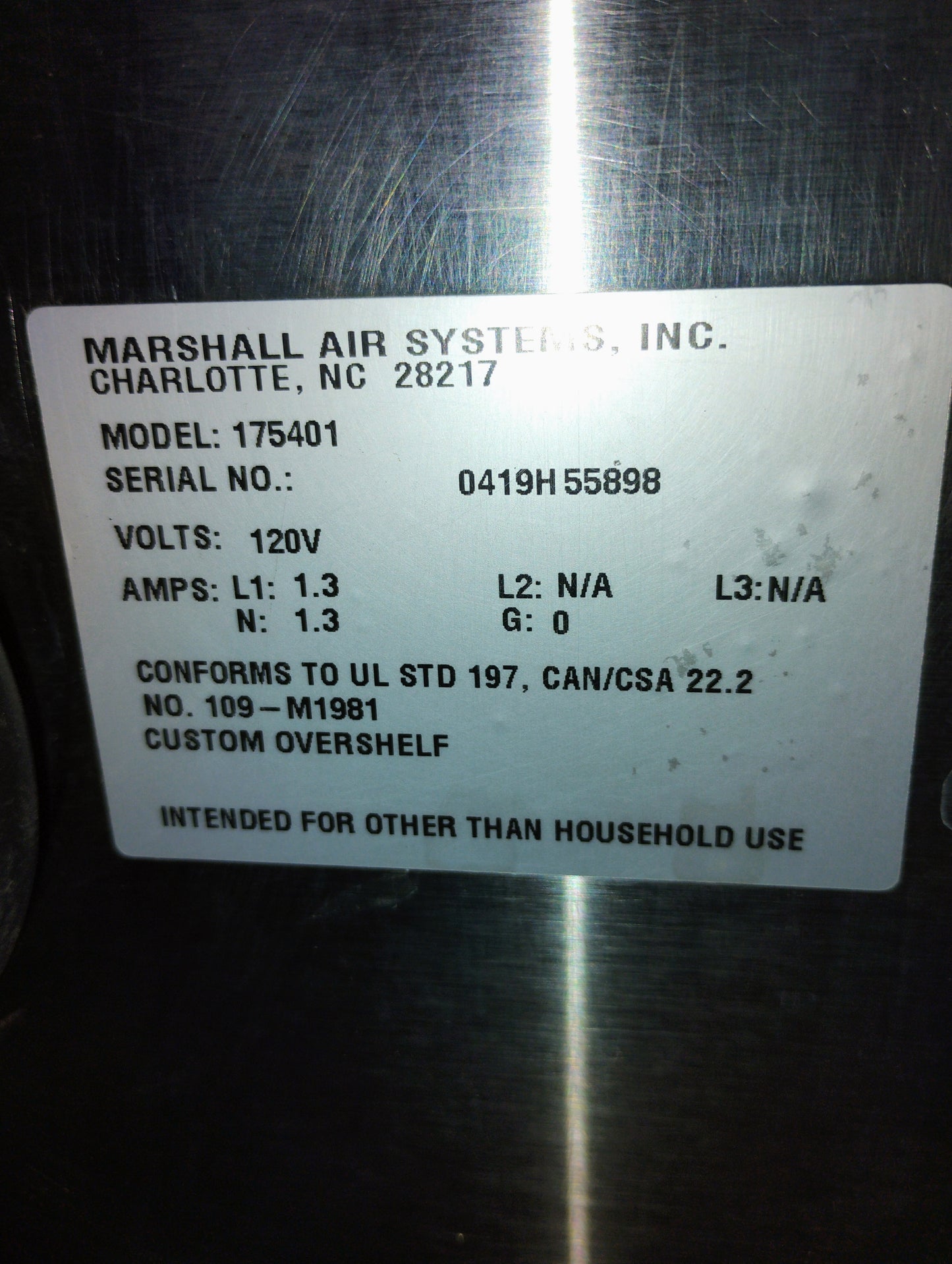 MARSHALL 175401 36"THERMOGLO HEATED WARMING HOLDIN STAINLESS STEEL.