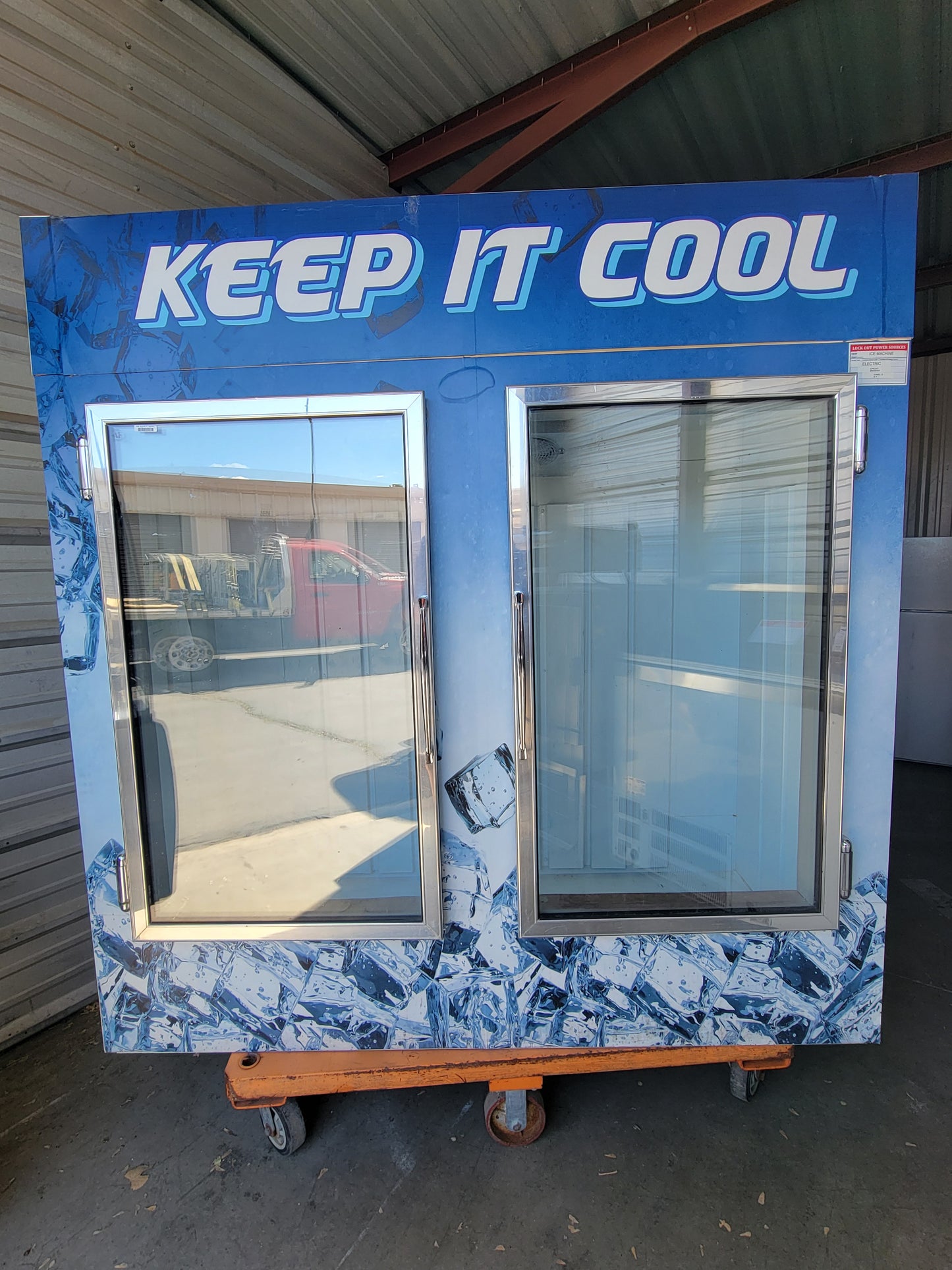 Leer 2 Door Glass Merchandiser Refrigerator 73” Commercial Display Cooler