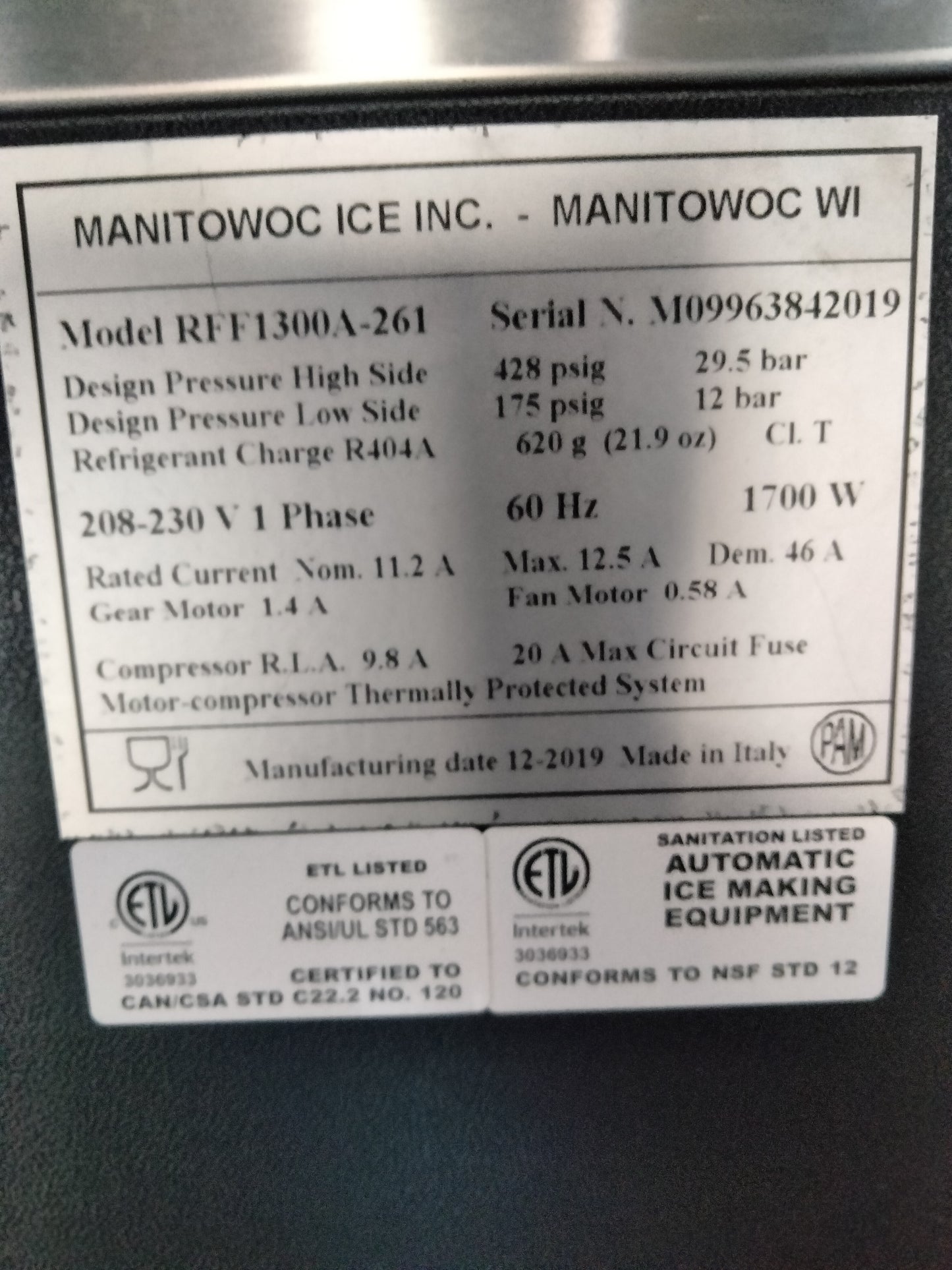 Manitowoc Ice Maker
