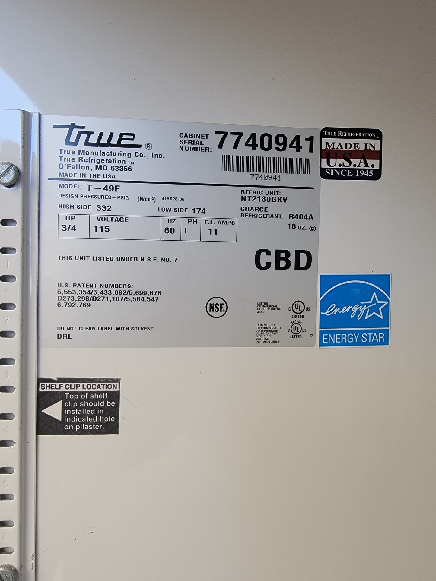 TRUE T-49F 2 Door Commercial Freezer – Tested & Working – Made in USA