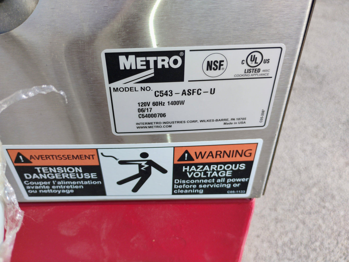 METRO - M# C543-ASFC-U